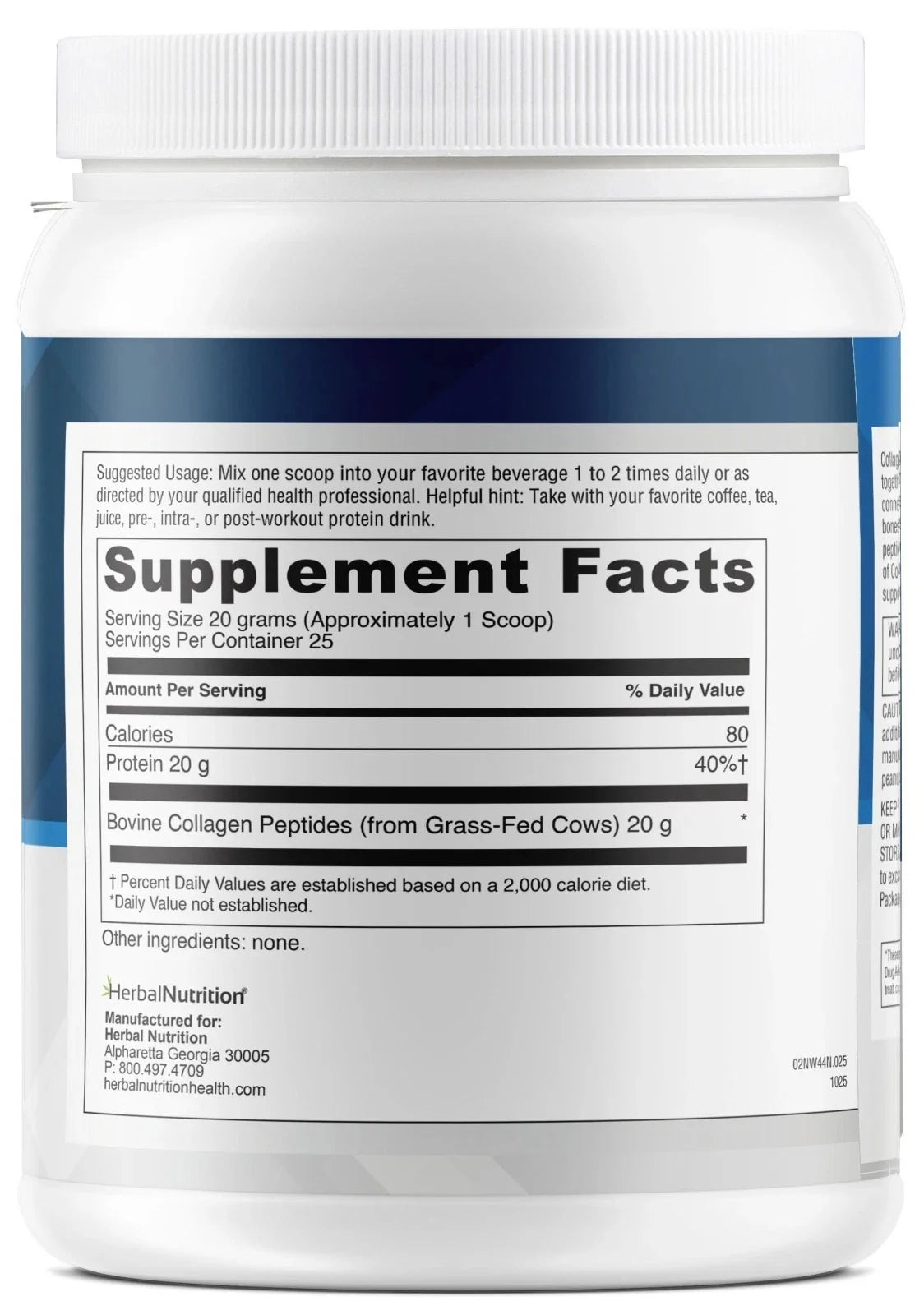 Collagen Peptides Powder for Skin, Hair, Nails, Bones & Joint Support | Unflavored Collagen Supplement