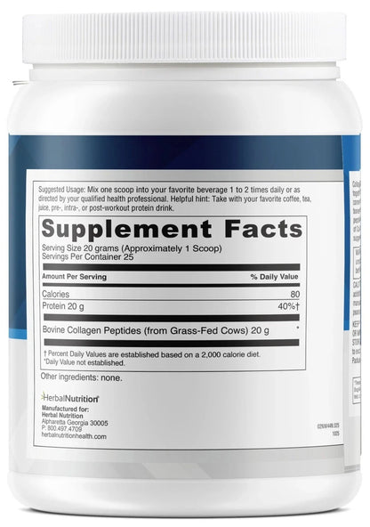 Collagen Peptides Powder for Skin, Hair, Nails, Bones & Joint Support | Unflavored Collagen Supplement