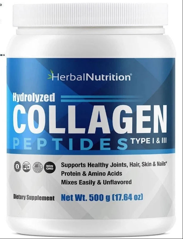 Collagen Peptides Powder for Skin, Hair, Nails, Bones & Joint Support | Unflavored Collagen Supplement