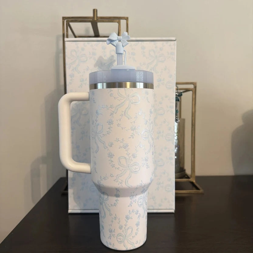 Stanley x LoveShack Fancy Winter Ice Blue Bow Coquette 40oz
