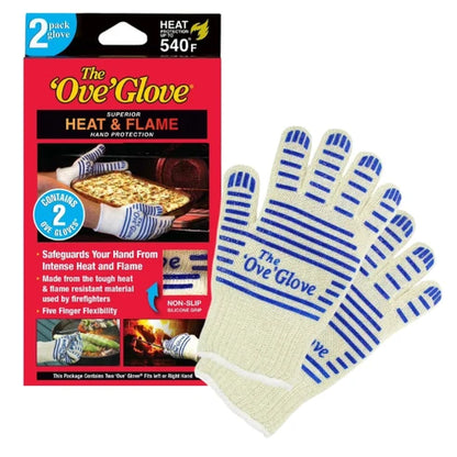 The Ove Glove 2-Pack - Oven Mitts - Superior Hand Protection from Heat and Flame