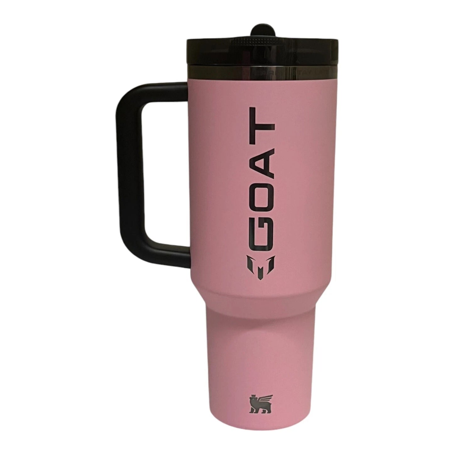 The Messi x Stanley Quencher ProTour Flip Straw Tumbler 40 OZ GOAT Pink NIB