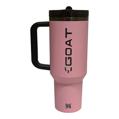 The Messi x Stanley Quencher ProTour Flip Straw Tumbler 40 OZ GOAT Pink NIB