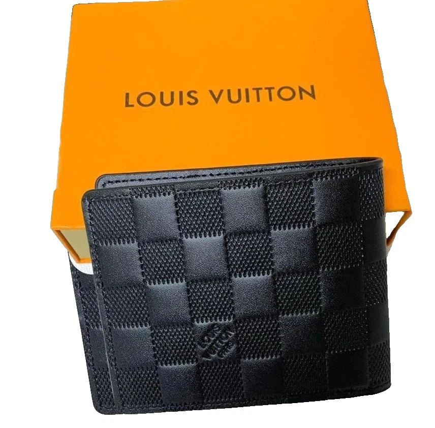 Louis Vuitton Damier Graphite Bifold Wallet Unisex Black Leather NWT