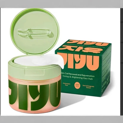 Jiyu Korean Skincare Anti-Aging, Dark Spot & Wrinkle Minimizing Toner Pads